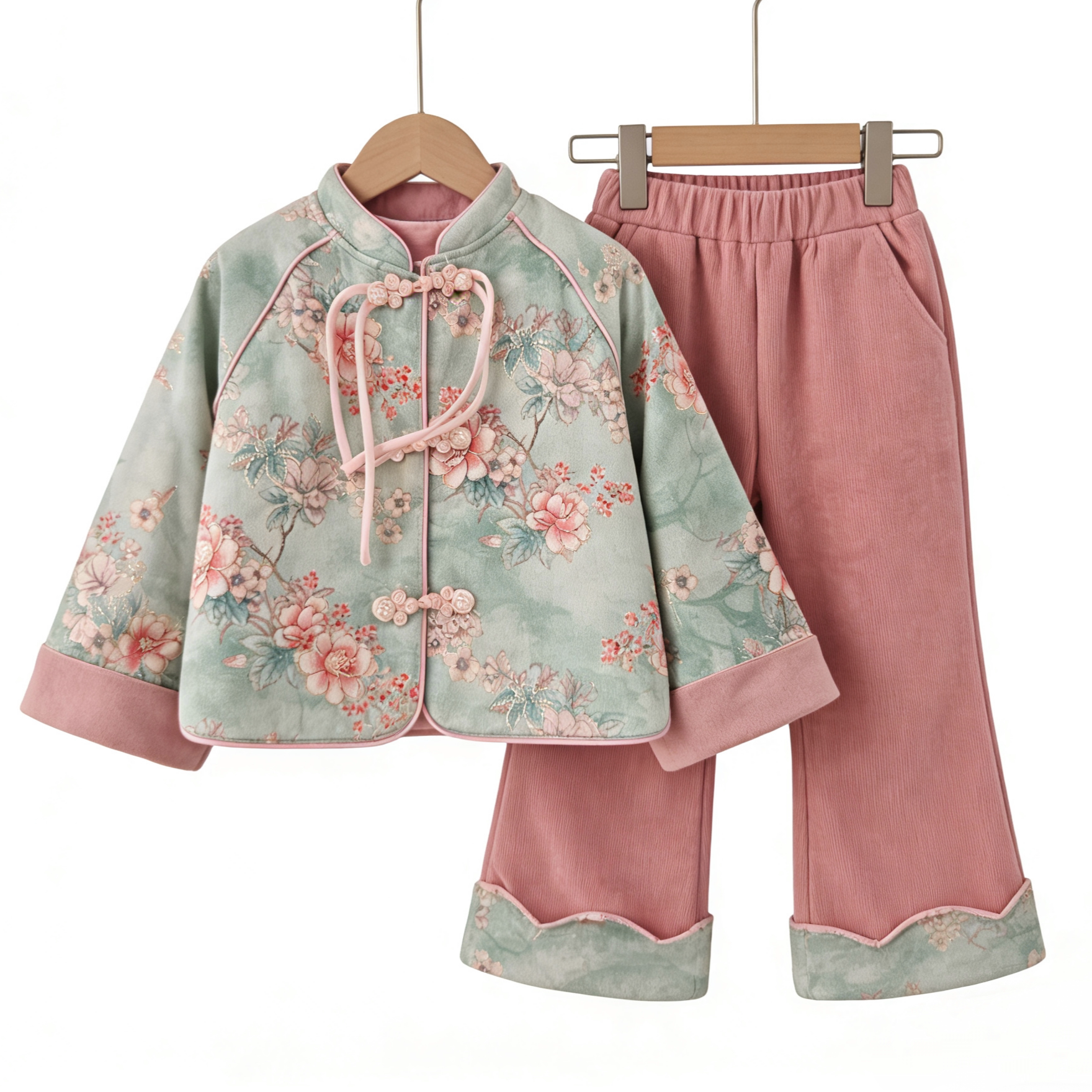 汉服女童套装2026春秋季新中式唐装儿童外套裤子国风两件套演出服