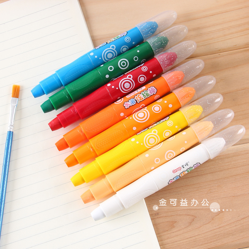 水溶性油画棒旋转蜡笔24色幼儿园