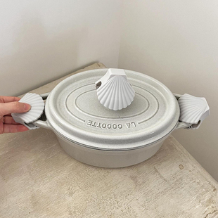 韩国白色硅胶贝壳防烫锅把手套装 防烫白色锅柄锅耳防滑耐高温