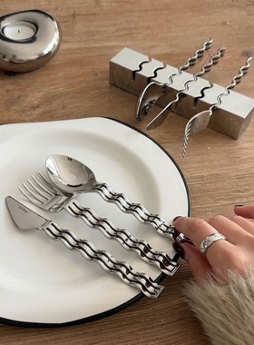 韩国直邮Gentle Monster NUFLAAT正品Wave系列餐具甜品刀叉勺子