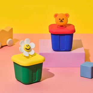 韩国glasslock wiggle联名硅胶密封盒冰箱冷冻保鲜盒微波炉加热