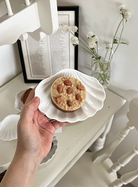 韩国bracket table陶瓷贝壳盘甜品盘零食盘水果盘