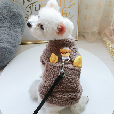 狗狗衣服秋冬可牵引马甲