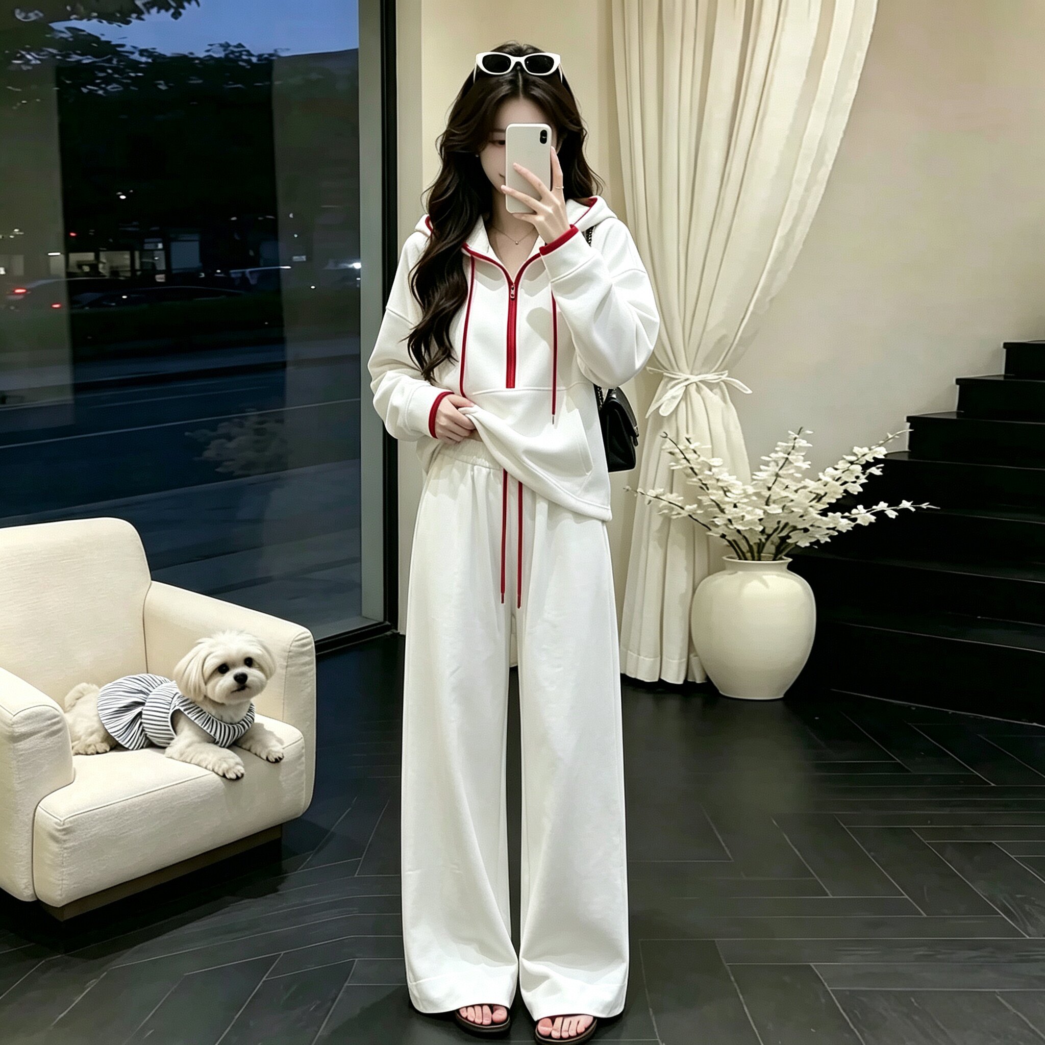 2026新款运动服套装女秋季跑步宽松韩版时尚卫衣纯棉休闲两件套潮