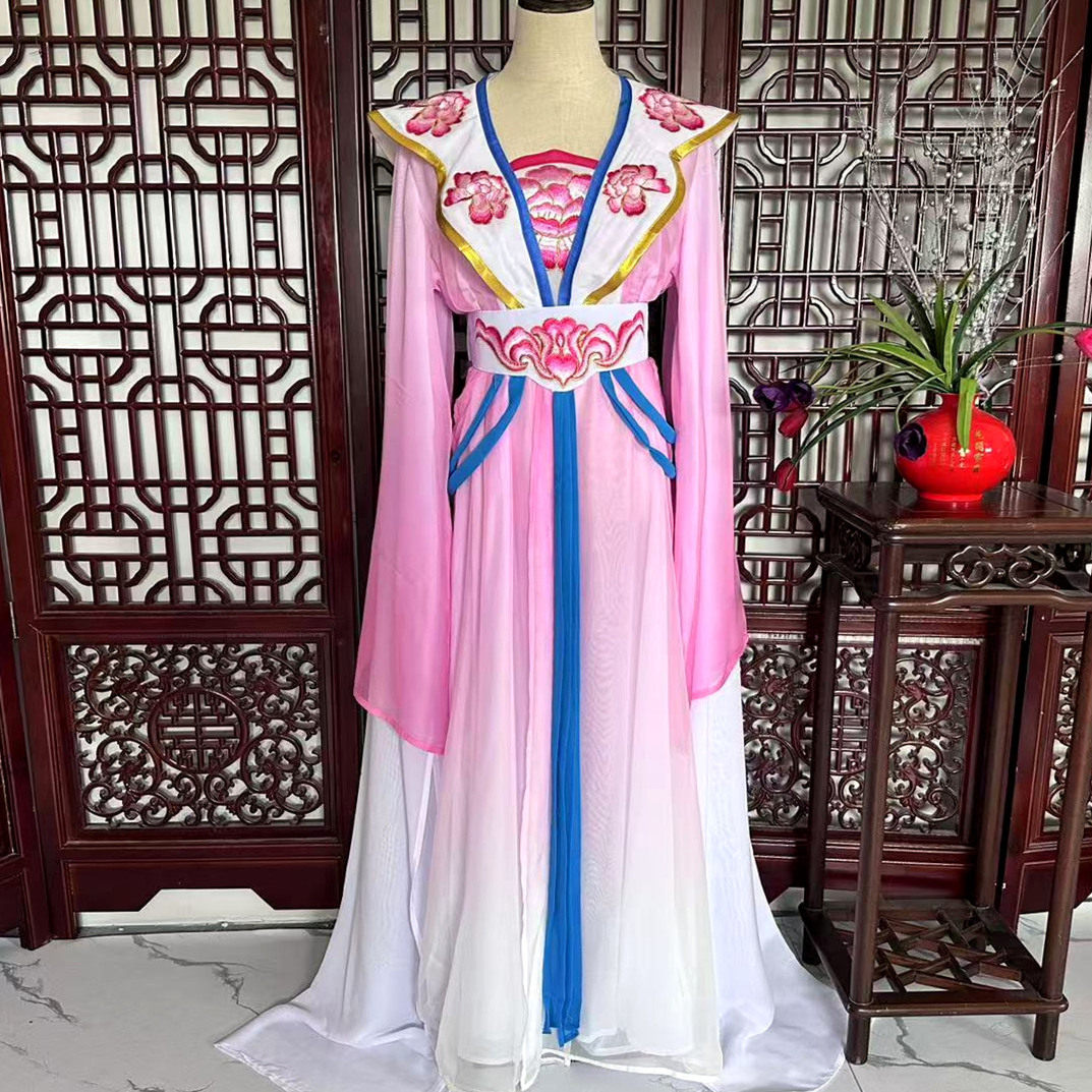 新款越剧宫女戏服古装黄梅戏演出服丫鬟婢女戏曲舞蹈表演服饰琼剧