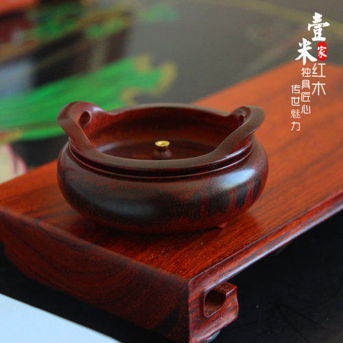 宣德炉工艺品线香插印度小叶紫檀