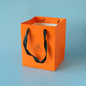 一次性生日芝士蛋糕盒子烘焙包装 巴斯克乳酪手提四寸橙黄色西点盒