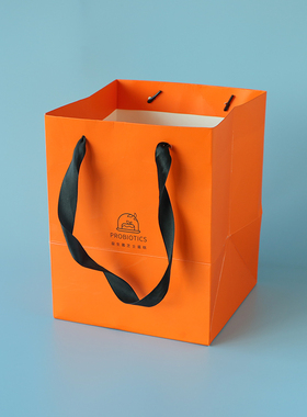 一次性生日芝士蛋糕盒子烘焙包装巴斯克乳酪手提四寸橙黄色西点盒