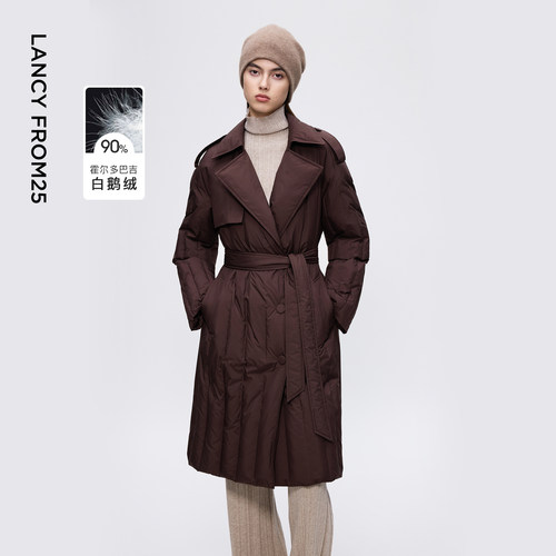 经典肩章 本料收腰 进口白鹅绒