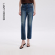 小直筒牛仔裤 新款 气质复古风时尚 2026年夏季 通勤裤 朗姿25高腰修身