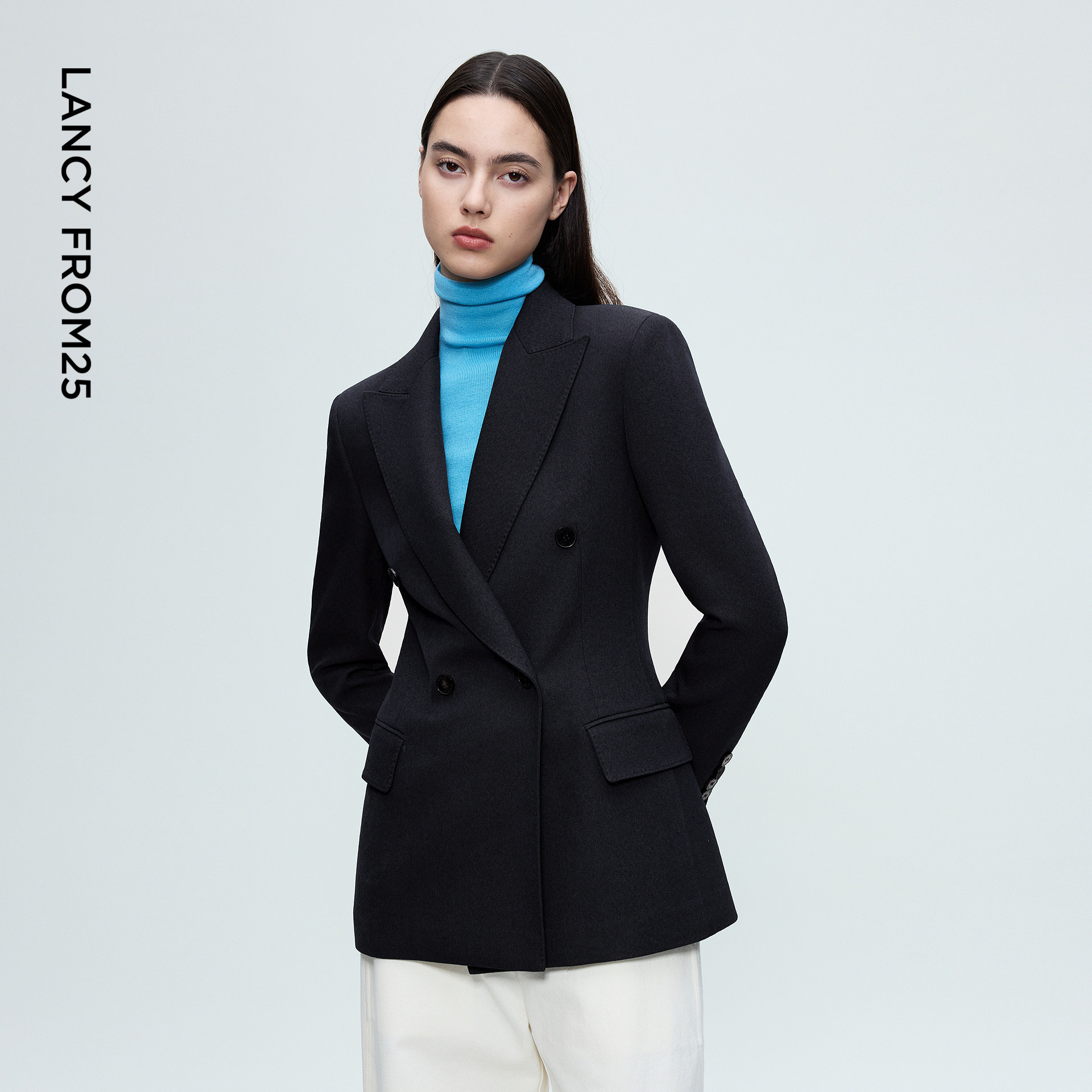 朗姿戗驳领直筒西装商务干练简约职场高智感西服女2025年冬季新款,女装/女士精品,西装,淘宝优惠券,粉丝福利购,淘宝优惠卷