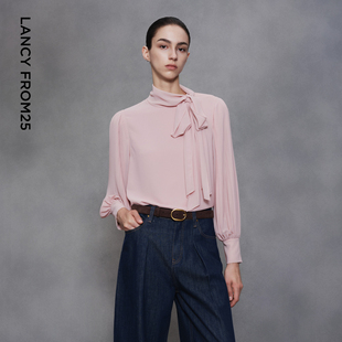 朗姿25飘带衬衫 艺术家联名 法式 高级感时尚 新款 冬季 律师系列
