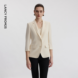 Basic衣橱 明星同款 朗姿25三醋酸小西装 连衣裙春夏新款 女 外套