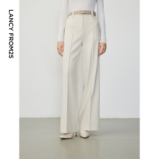 显瘦西装 朗姿高腰修身 裤 通勤高级感阔腿裤 新款 冬季 王楚然同款