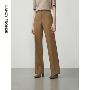 气质显瘦高级感设计女长裤 新款 子冬季 朗姿通勤直筒高腰阔腿休闲裤