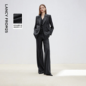 马甲通勤春新款 西裤 朗姿25纯羊毛条纹西服 西装 海马体合作款