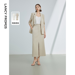 休闲西装 朗姿25法式 春夏新款 裙装 高级感气质职业设计感西服外套