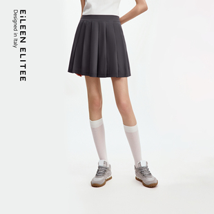 EiLEEN 防晒压褶网球A字半身裙小个子半裙女 ELITEE2025年秋新款