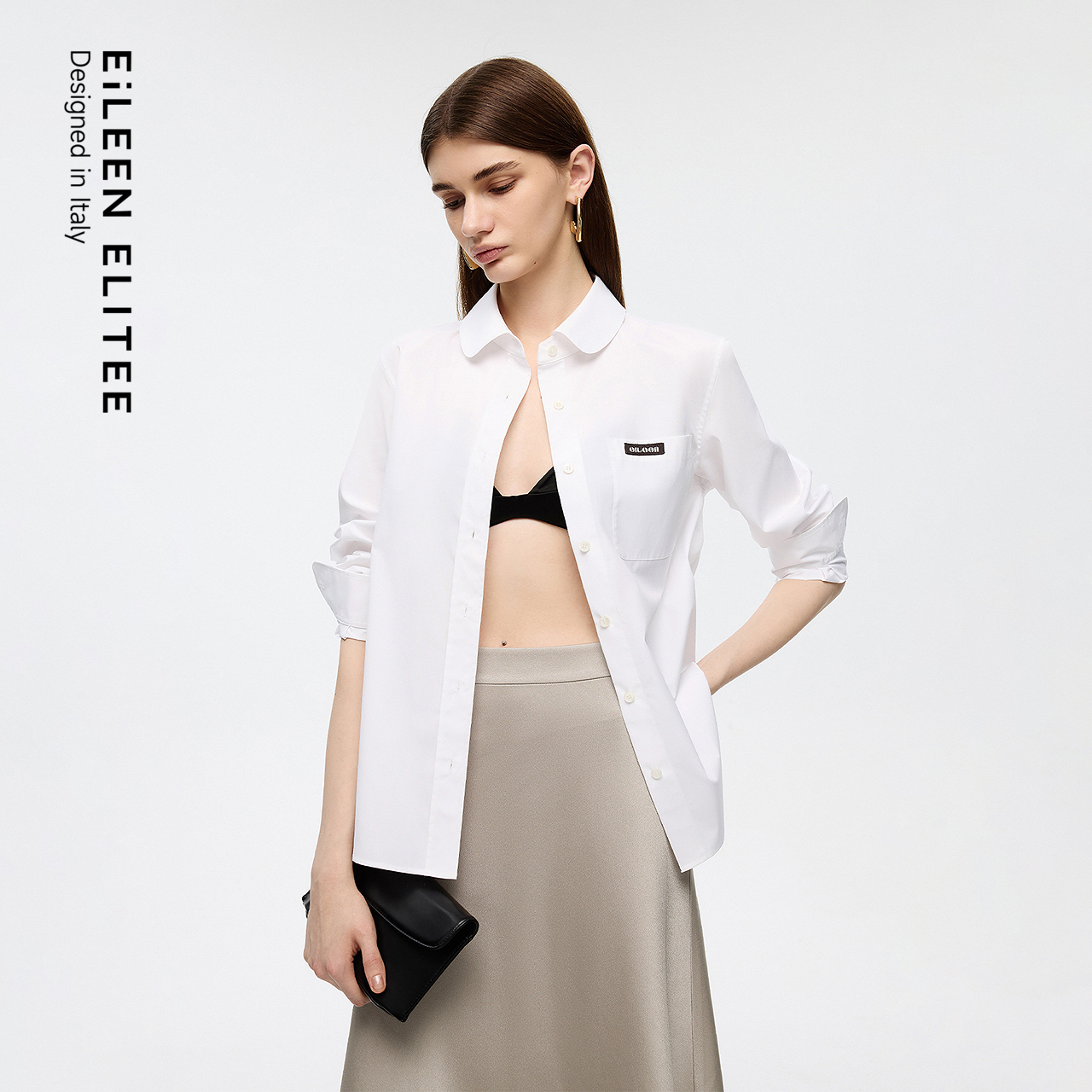 舒适棉 衬衫领型 合体廓形