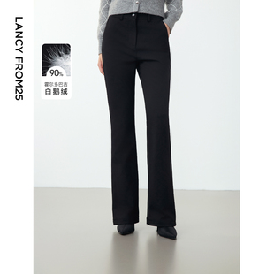 羽绒裤 新款 子女2024年冬季 朗姿霍尔多巴吉白鹅绒设计感加绒保暖裤