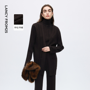 新款 朗姿羊毛气质老钱风针织衫 子高级感通勤2025年冬季 裤 女 马甲