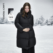 新款 羽绒服2025年冬季 轻羽45°云 朗姿霍尔多巴吉鹅绒连帽长款