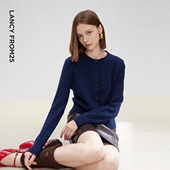 针织开衫 朗姿25圆领高级感纯羊毛高智打底衫 毛衣上衣2026春新款