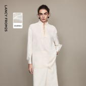 2026年春季 新款 朗姿立领提花新中式 优雅气质衬衫 MONEY HONG