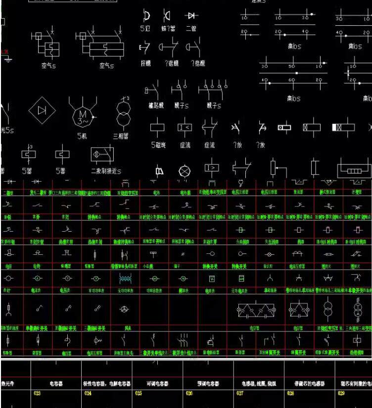 电气cad符号大全 室内设计师 cad图库 施工图设计素材资料