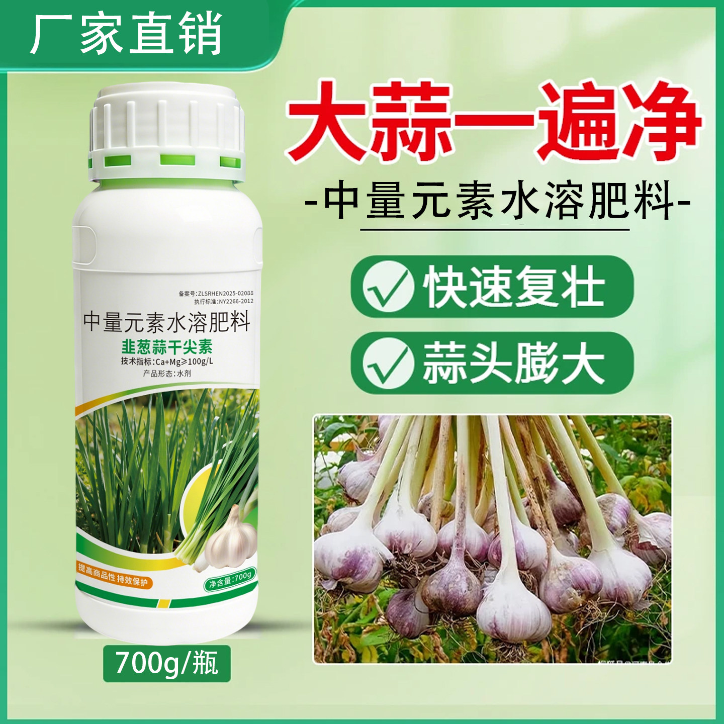 韭菜大葱姜蒜干尖灵黄叶菌净叶片增绿增粗农用正品专用叶面肥料图片