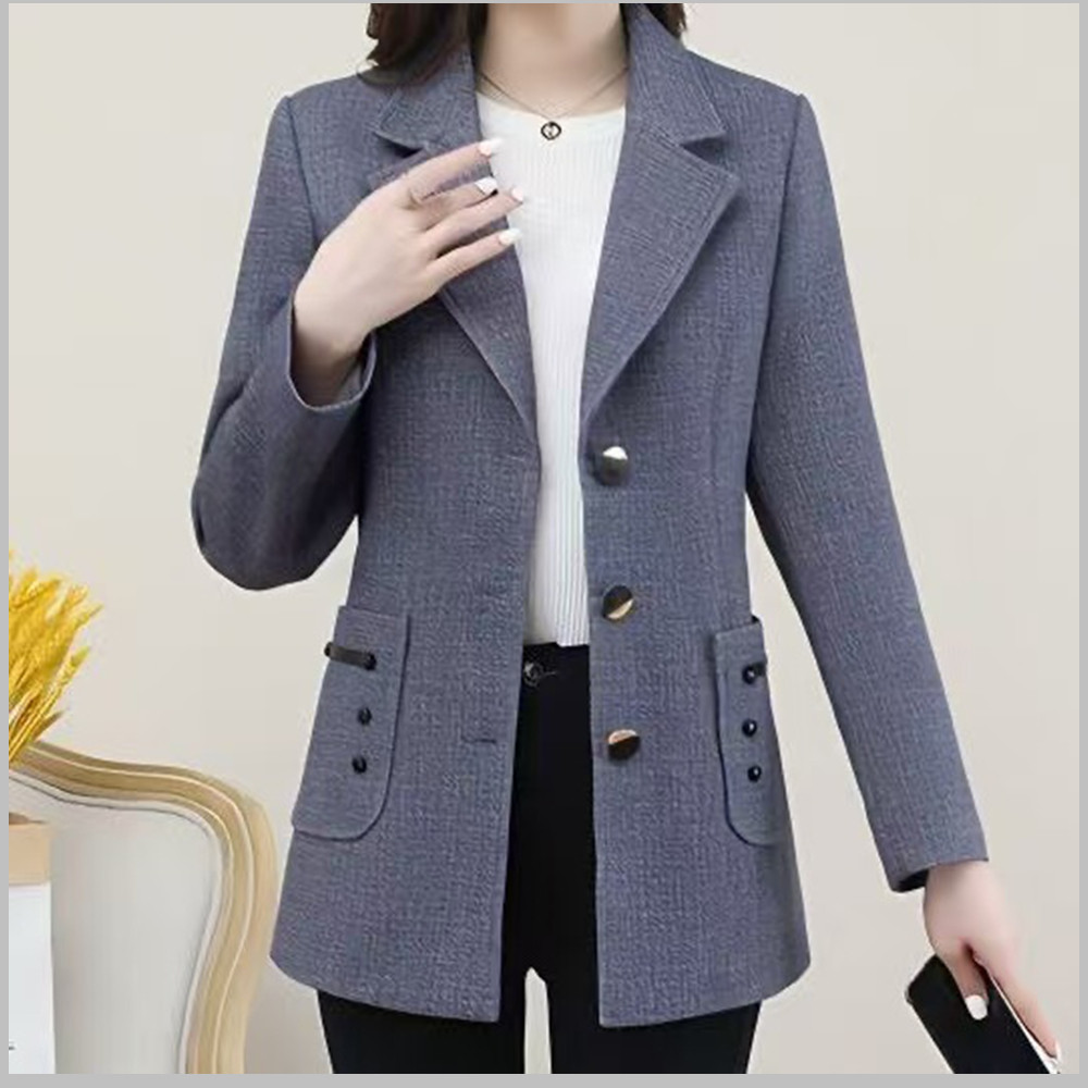 中年妈妈装春秋款西装外套4050岁中老年女装时尚休闲百搭西服上衣