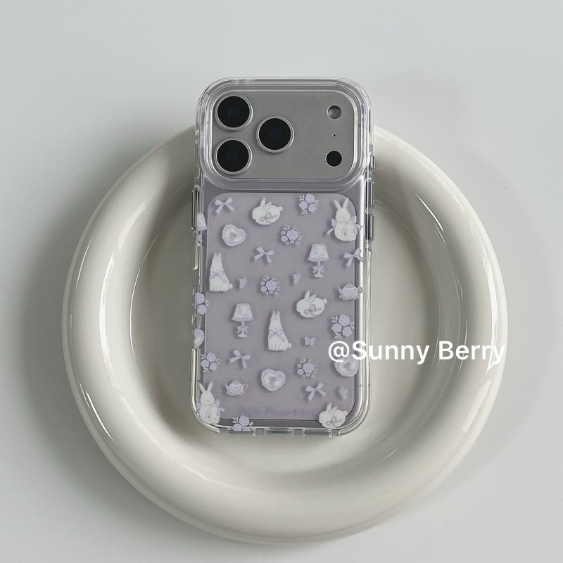 向日的浆果ins韩系小众清新治愈紫色可爱白兔子碎花甜美适用苹果1