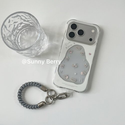 向日的浆果ins韩系小众清新治愈可爱小考拉时钟简约四角防摔适用苹果18pro手机壳iphone17promax保护套16pro