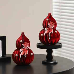 乔迁之喜福禄小摆件新居入宅搬家仪式用品客厅台面立体葫芦装饰品