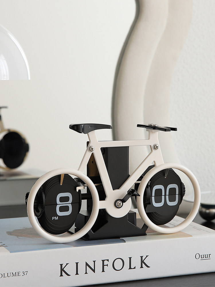 Creative automatic page-turning clocks, retro mechanical desktop ornaments, watch pendulum tables, digital technology sense clock ornaments