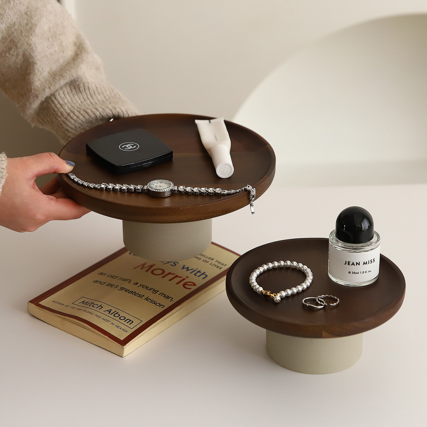 中古风相思木香水香薰托盘台面首饰化妆品收纳盘盒桌面高级感摆件,家居饰品,香薰托盘,淘宝优惠券,粉丝福利购,淘宝优惠卷