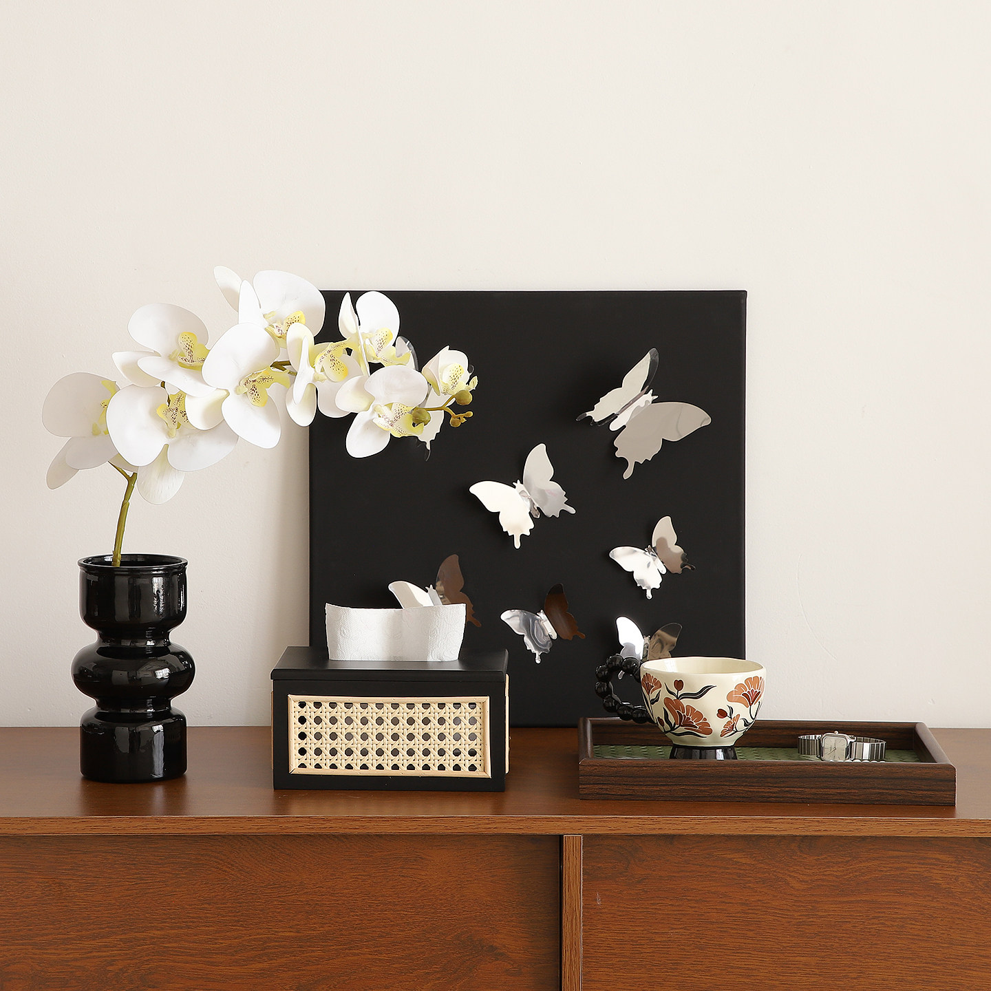 中古风入户玄关电视机柜台面装饰摆件轻奢高档客厅新家氛围感好物