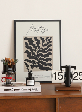 中古风入户门玄关鞋柜家居电视柜台面装饰品机械翻页时钟复古摆件