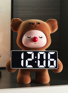 轻奢高档时钟摆件客厅家居玄关电视柜意式极简小众高级感软装饰品