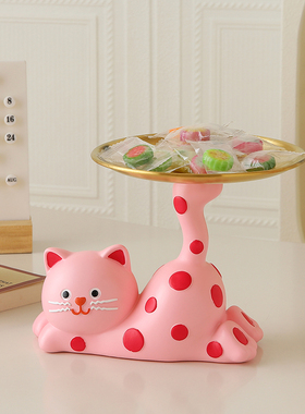 可爱招财猫入户门钥匙收纳玄关摆件客厅家居鞋柜多巴胺新房装饰品