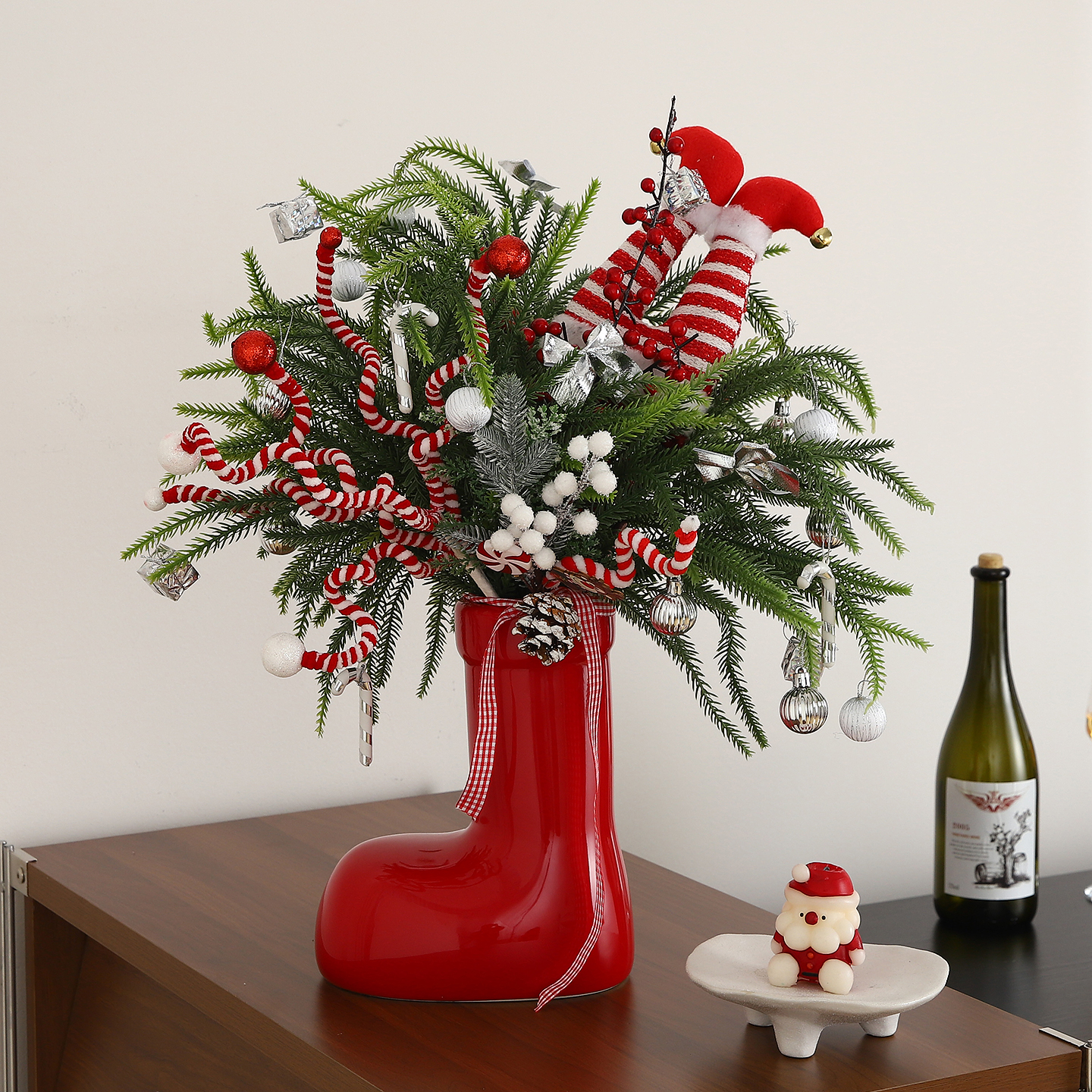 圣诞节装饰假花仿真花摆设高级感逼真客厅餐桌装饰摆件氛围感布置