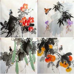 饰国画花鸟字画纯手绘三尺斗方花鸟画精品AV80102031 50X50CM装