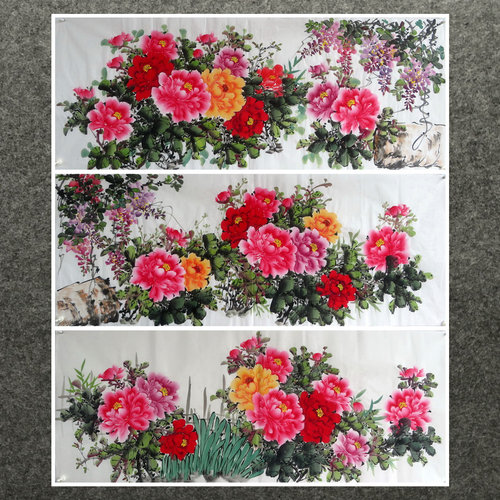 纯手绘花鸟画8墨锦轩花开富贵