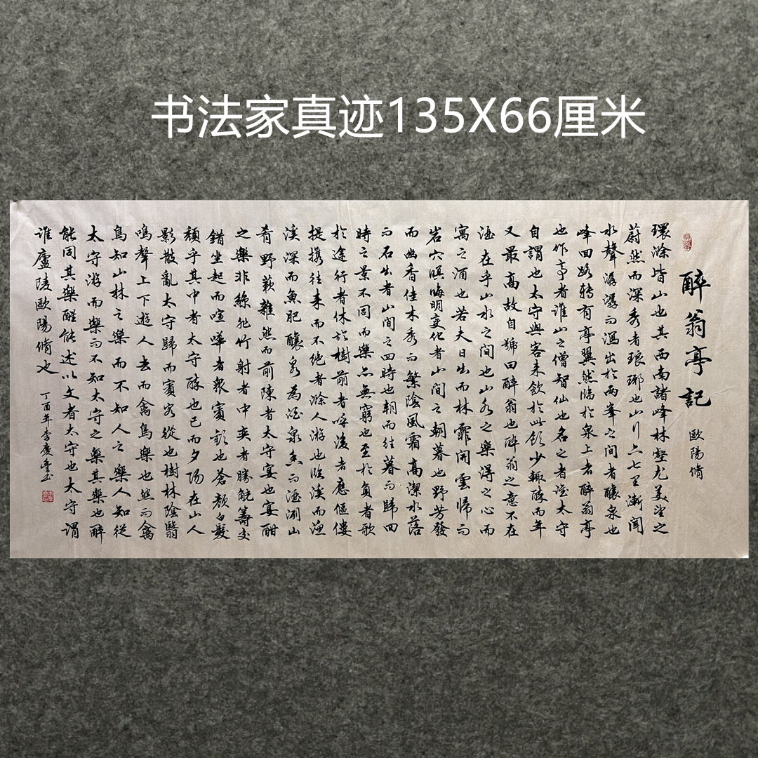 8墨锦轩诗词国画李庆丰手写字真迹画四尺书法醉翁亭记AF5010625