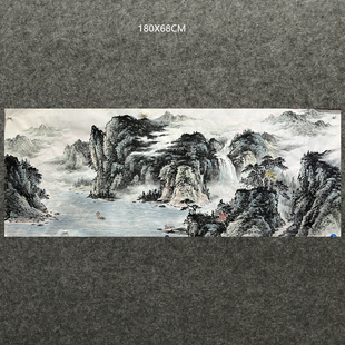8墨锦轩客厅精品国画纯手绘字画小六尺山水画福地雅居AC4122001-5