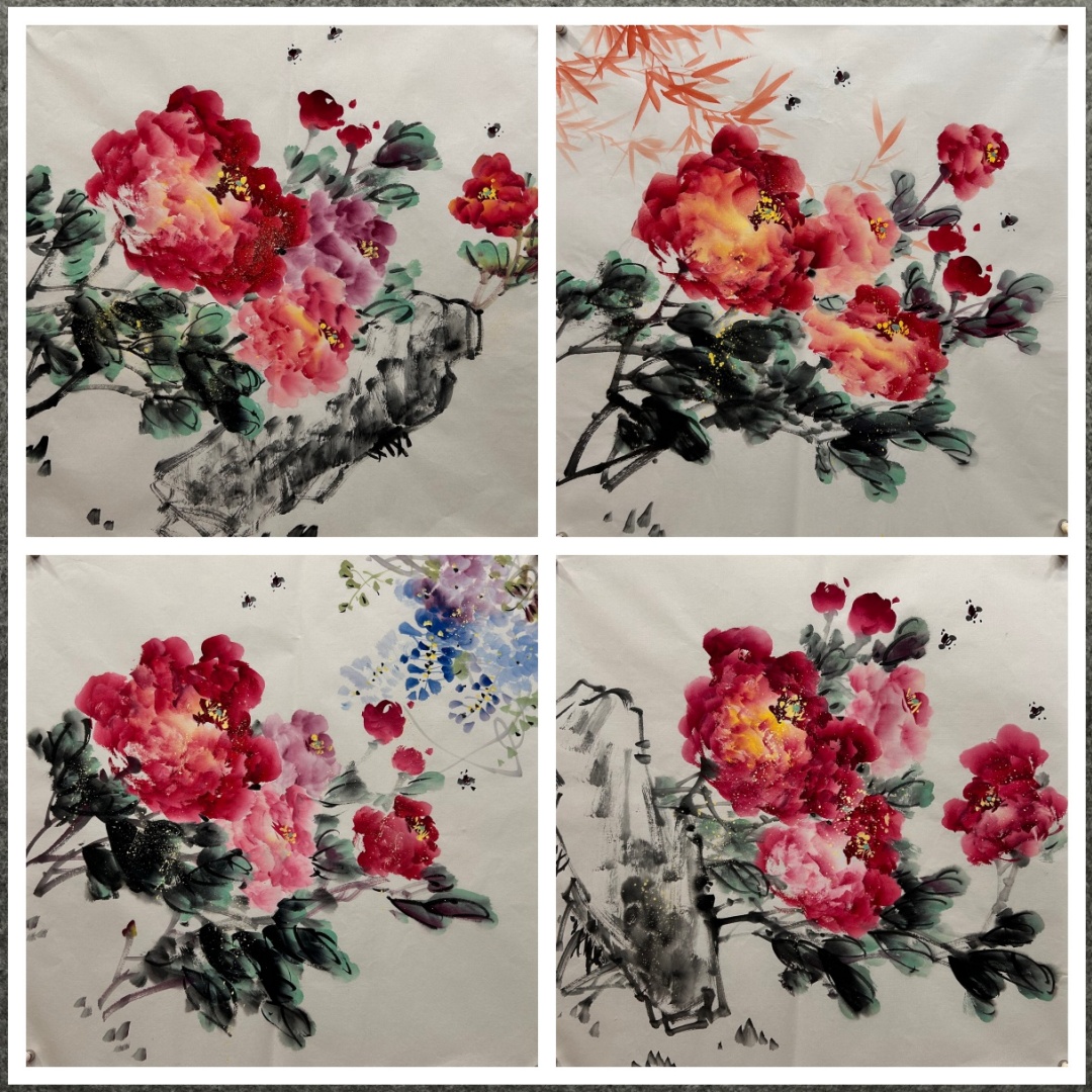 8墨锦轩国画批发花鸟画纯手绘四尺斗方牡丹兰花紫藤AS5111831-60