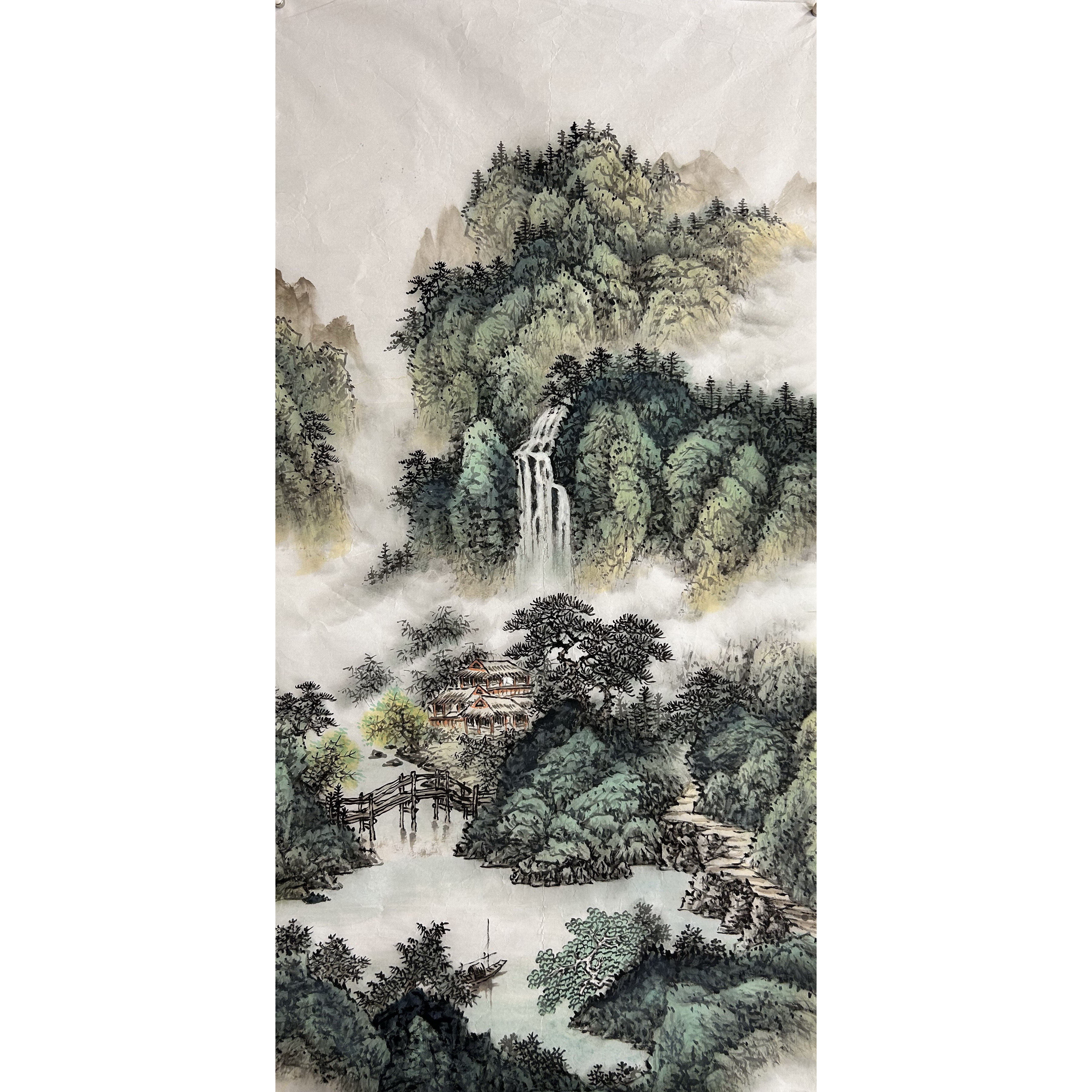 8墨锦轩中堂精品酒店国画纯手绘四尺山水画福地雅居AV5072506-10