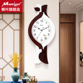 欧式 饰钟表客厅静音扫秒石英钟机芯挂表创意简时钟 现代白色挂钟装