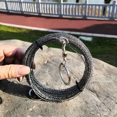 割水草钢丝锯条线锯鱼蟹小龙虾塘拉伊乐藻不锈钢拉水草绳锯