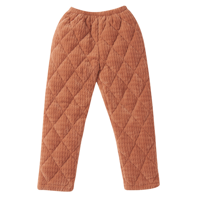 珊瑚绒夹棉三层加厚保暖单条裤子